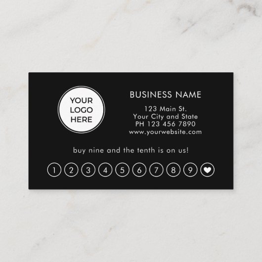 Modern Elegant Professional Loyalty Card 名刺 (裏面)