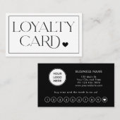 Modern Elegant Professional Loyalty Card 名刺 (正面/裏面)