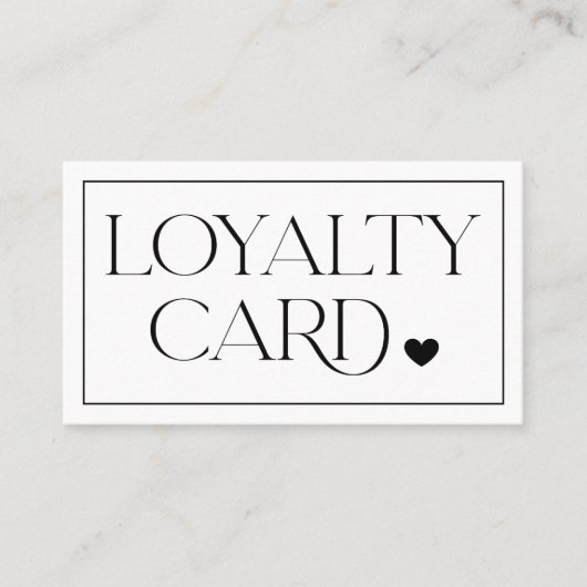 Modern Elegant Professional Loyalty Card 名刺 (正面)