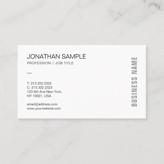 Modern Elegant Professional Minimalist Template 名刺 (正面)