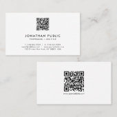 Modern Elegant Professional QR Code Template 名刺 (正面/裏面)
