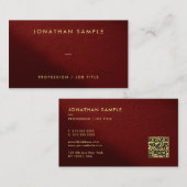 Modern Elegant QR Code Premium Thick Luxurious 名刺 (正面/裏面)