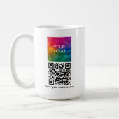 Modern Elegant QR Code Upload Logo Template コーヒーマグカップ (左)