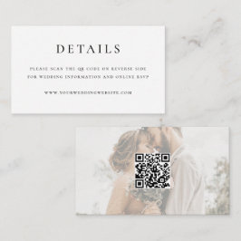 Modern Elegant QR Code Wedding Mini エンクロージャーカード