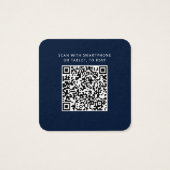 Modern Elegant QR Code Wedding RSVP Card (裏面)