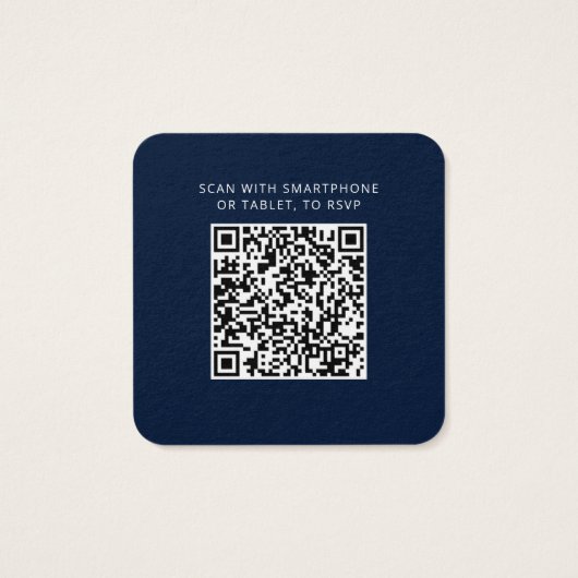 Modern Elegant QR Code Wedding RSVP Card (裏面)