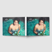 Modern Elegant Quinceanera 15th Birthday 2 Photo ゲストブック (全面)