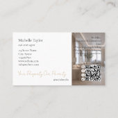 Modern Elegant Real Estate Realtor Photo Gold 名刺 (裏面)