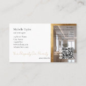 Modern Elegant Real Estate Realtor Photo Gold 名刺 (裏面)