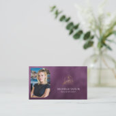 Modern Elegant Real Estate Realtor Photo Gold 名刺 (スタンド正面)