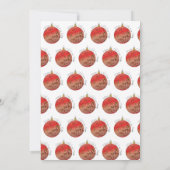 Modern Elegant Red Christmas Doodle Ornament  招待状 (裏面)