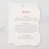 Modern Elegant Romantic Floral Wreath Wedding 招待状 (裏面)