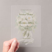 Modern Elegant Rose  アクリル招待状 (インサイチュ (ポータブル))