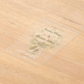 Modern Elegant Rose  アクリル招待状 (レイダウン)