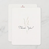 Modern Elegant Rose Gold Baptism  サンキューカード (正面/裏面)