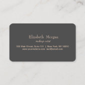 Modern Elegant Rose Gold Hearts Opal Stone ロイヤリティカード (裏面)