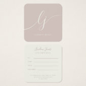 Modern Elegant Rose Pink Ivory Gift Certificate (正面&裏面)