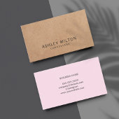 Modern Elegant Rose PRINTED Kraft Paper Consultant 名刺