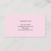 Modern Elegant Rose PRINTED Kraft Paper Consultant 名刺 (裏面)