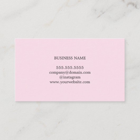 Modern Elegant Rose PRINTED Kraft Paper Consultant 名刺 (裏面)