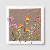 Modern Elegant Rustic Wildflowers Photo Wedding ゲストブック (裏面)