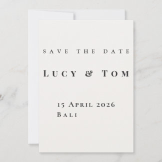 Modern Elegant Save the Date Card 招待状
