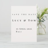Modern Elegant Save the Date Card 招待状 (スタンド正面)