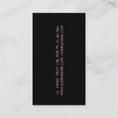 Modern Elegant Scissors Comb Hair Black 名刺 (裏面)