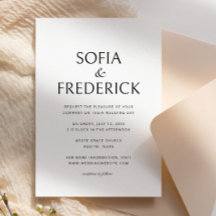 Modern Elegant Script Black and White Wedding