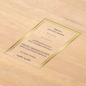 Modern Elegant Script  gold wedding  アクリル招待状 (レイダウン)