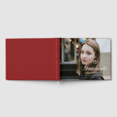 Modern Elegant Script Graduation Party Photo ゲストブック (全面)