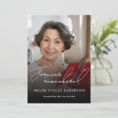 Modern Elegant Script Photo Funeral Flat プログラム (スタンド正面)