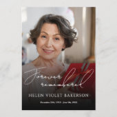 Modern Elegant Script Photo Funeral Flat プログラム (正面)