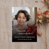 Modern Elegant Script Photo Funeral Welcome Sign ポスター