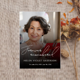 Modern Elegant Script Photo Funeral Welcome Sign ポスター