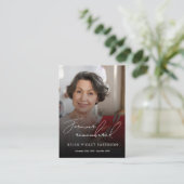 Modern Elegant Script Photo Funeral Welcome Sign 名刺 (スタンド正面)