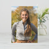 Modern Elegant Script Photo Graduation 案内状 (スタンド正面)