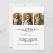 Modern Elegant Script Photo Graduation 案内状 (裏面)