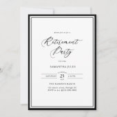 Modern Elegant Script Retirement Party 招待状 (正面)