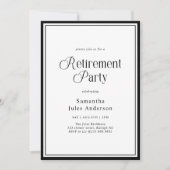 Modern Elegant Script Retirement Party  招待状 (正面)