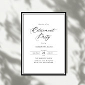 Modern Elegant Script Retirement Party 招待状