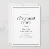 Modern Elegant Script Retirement Party  招待状 (正面)