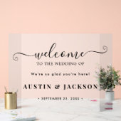 Modern Elegant Script Wedding Welcome  アクリルサイン (ウェディング)
