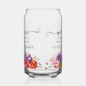 Modern Elegant Script Wedding Welcome ガラス缶 (左)