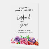 Modern Elegant Script Wedding Welcome  Acrylic Sig アクリルサイン (傾斜)