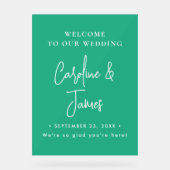 Modern Elegant Script Wedding Welcome Acrylic Sig アクリルサイン (正面)