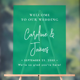 Modern Elegant Script Wedding Welcome  Acrylic Sig アクリルサイン