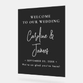 Modern Elegant Script Wedding Welcome  Acrylic Sig アクリルサイン (傾斜)