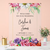 Modern Elegant Script Wedding Welcome  Acrylic Sig アクリルサイン (ウェディング)