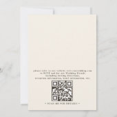 Modern Elegant Shell Beach Ocean QR Code Wedding 招待状 (裏面)